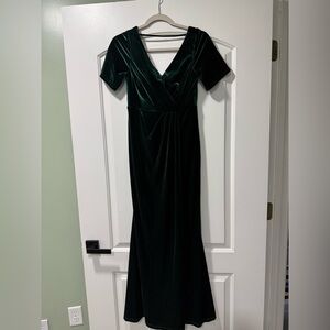 Revelry Green Velvet Maxi Dress